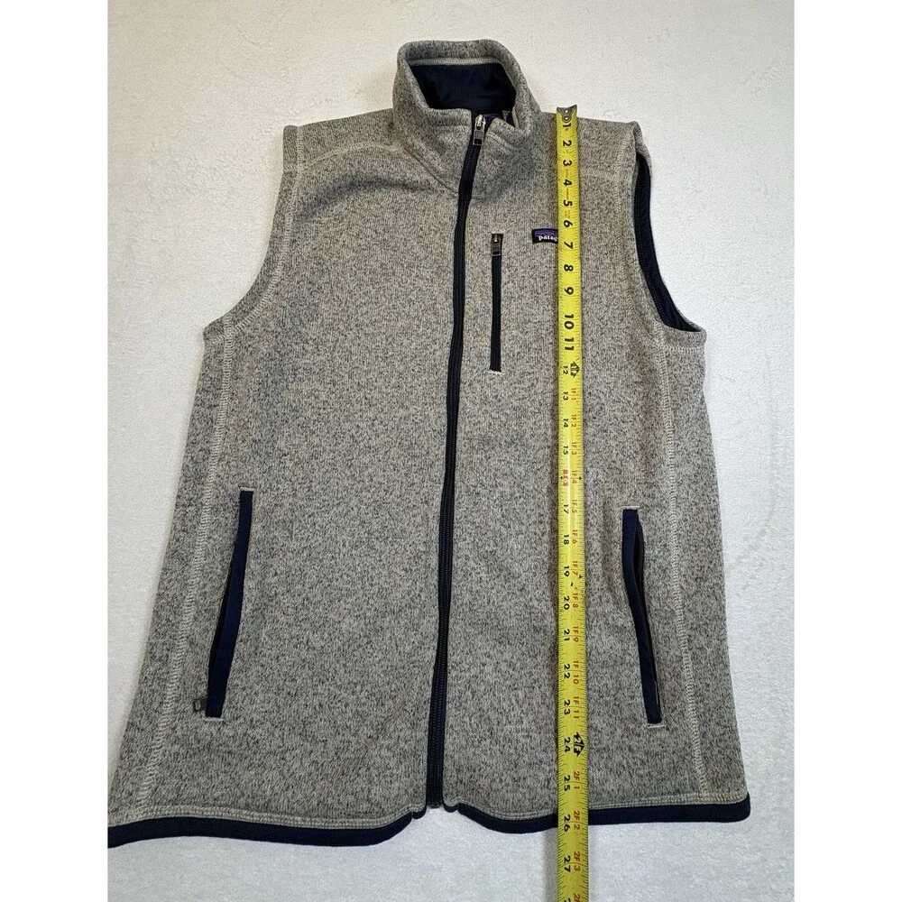 Patagonia Vest Men Medium Oar Tan Better Sweater Fleece Full Zip Pockets Outdoor